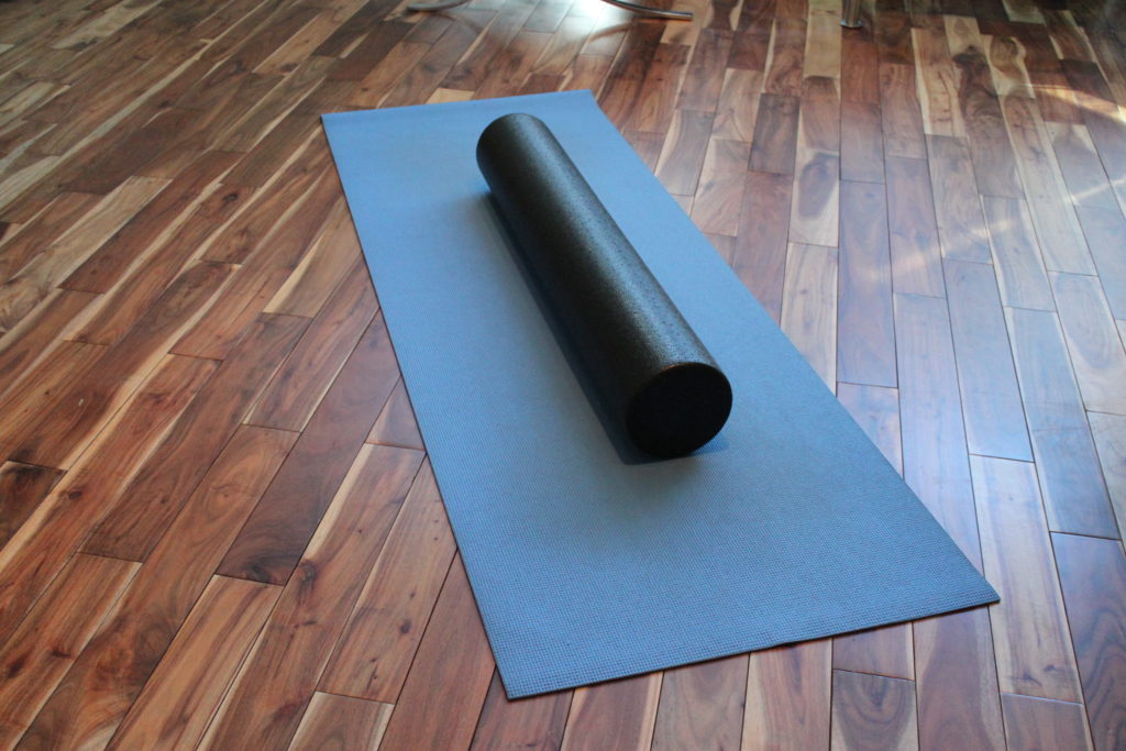 foam roller and yoga mat
